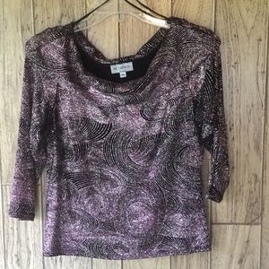 Special occasion cowl neck size medium dressy top